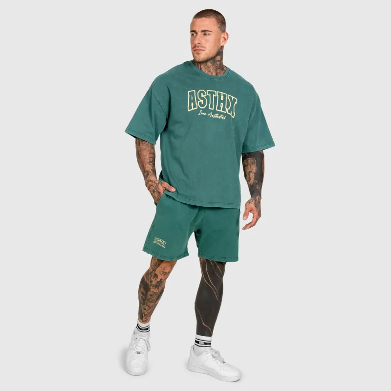 Férfi rövidnadrág Iron Aesthetics ASTHX, washed green-11