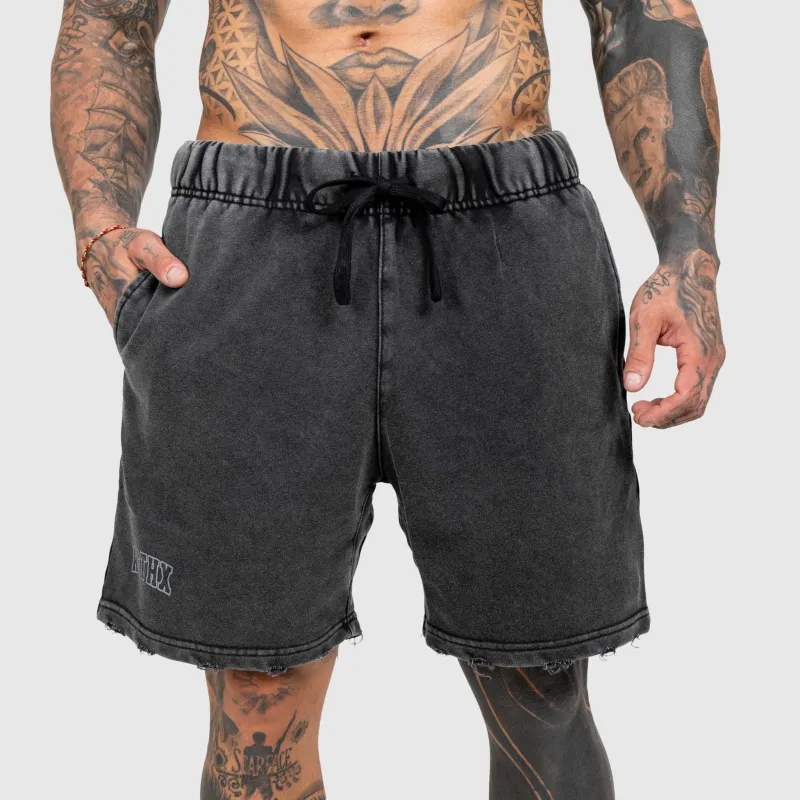 Férfi rövidnadrág Iron Aesthetics ASTHX, washed black-3