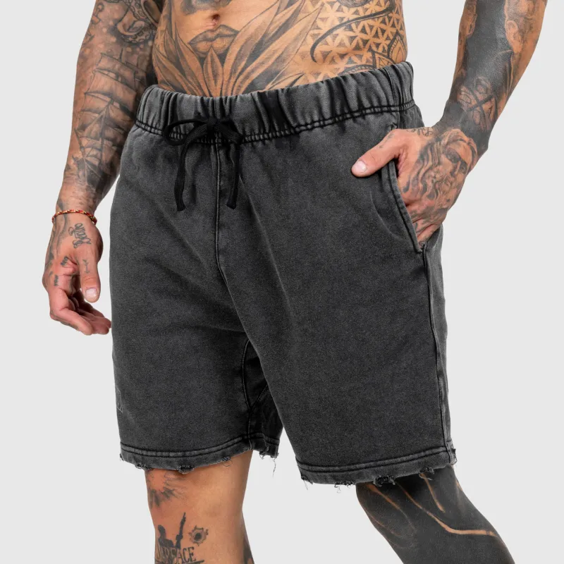 Férfi rövidnadrág Iron Aesthetics ASTHX, washed black-5