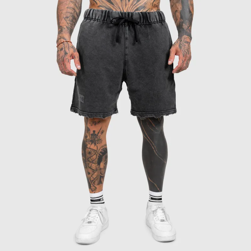 Férfi rövidnadrág Iron Aesthetics ASTHX, washed black-6