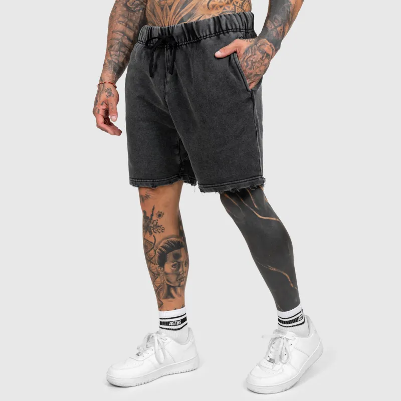 Férfi rövidnadrág Iron Aesthetics ASTHX, washed black-7