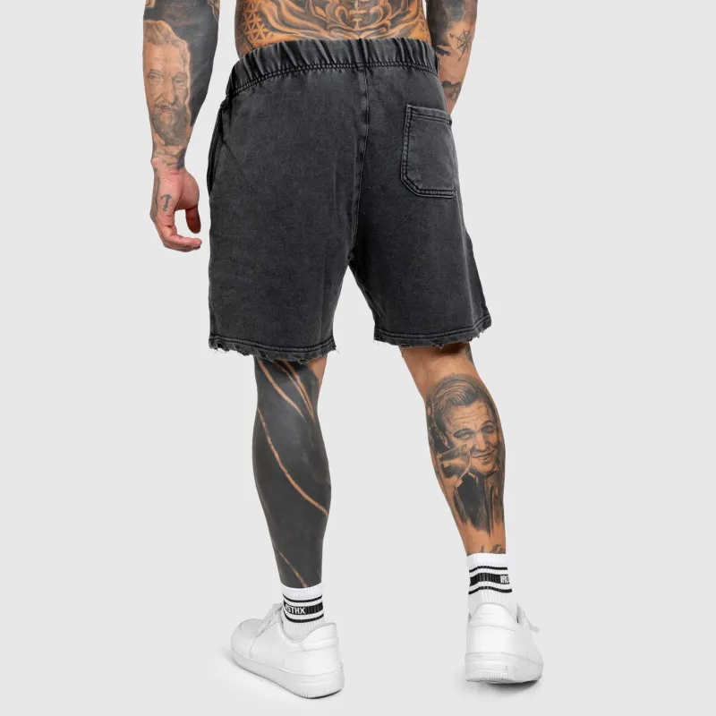 Férfi rövidnadrág Iron Aesthetics ASTHX, washed black-8