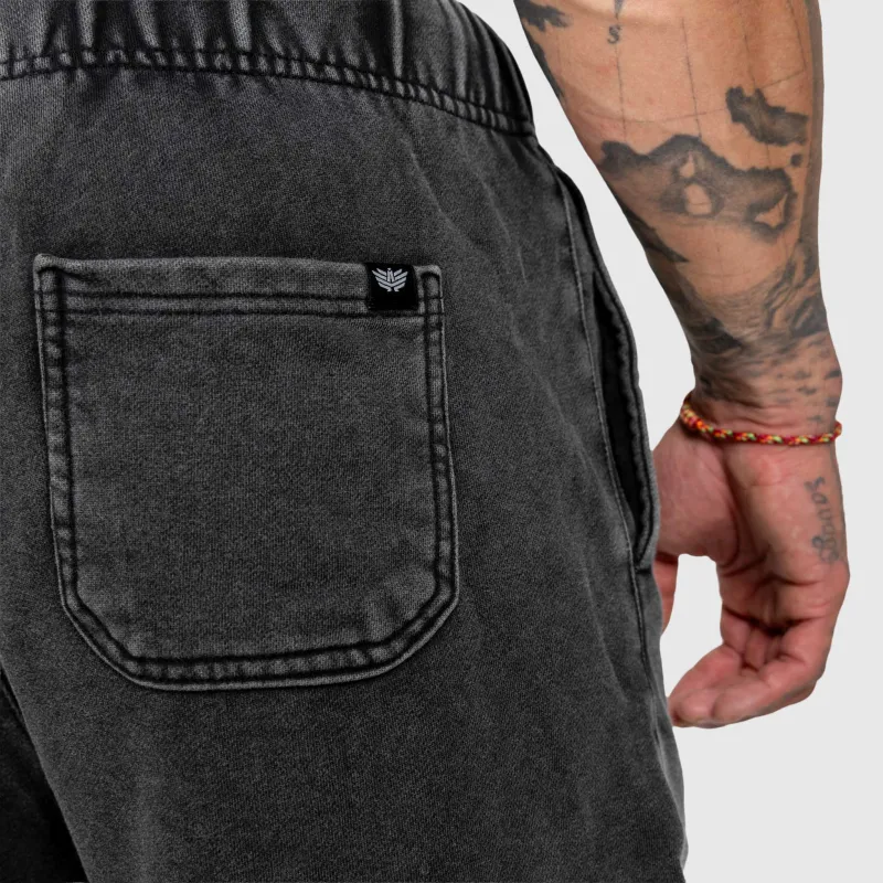 Férfi rövidnadrág Iron Aesthetics ASTHX, washed black-13