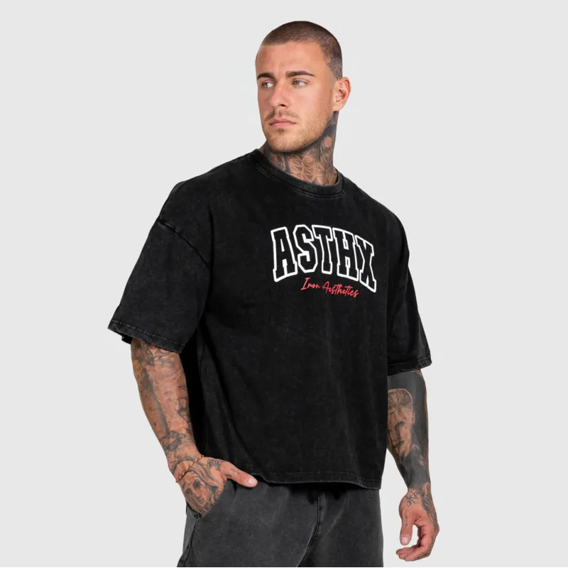 Férfi szett Iron Aesthetics ASTHX, washed black-5