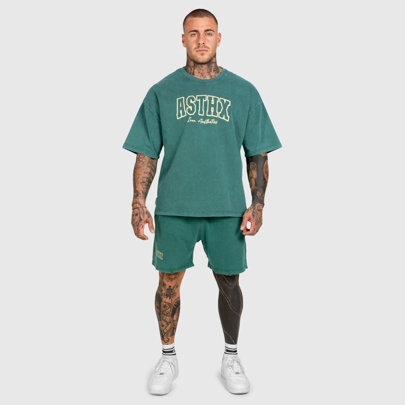 Férfi szett Iron Aesthetics ASTHX, washed green-1