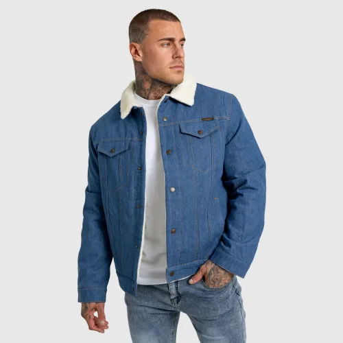 Férfi farmerkabát Iron Aesthetics Sherpa, kék