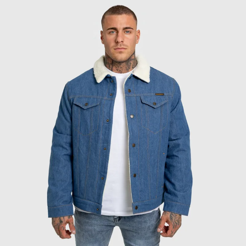 Férfi farmerkabát Iron Aesthetics Sherpa, kék-3