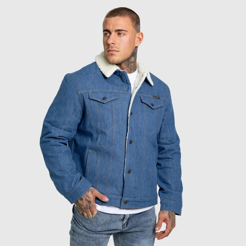 Férfi farmerkabát Iron Aesthetics Sherpa, kék-2