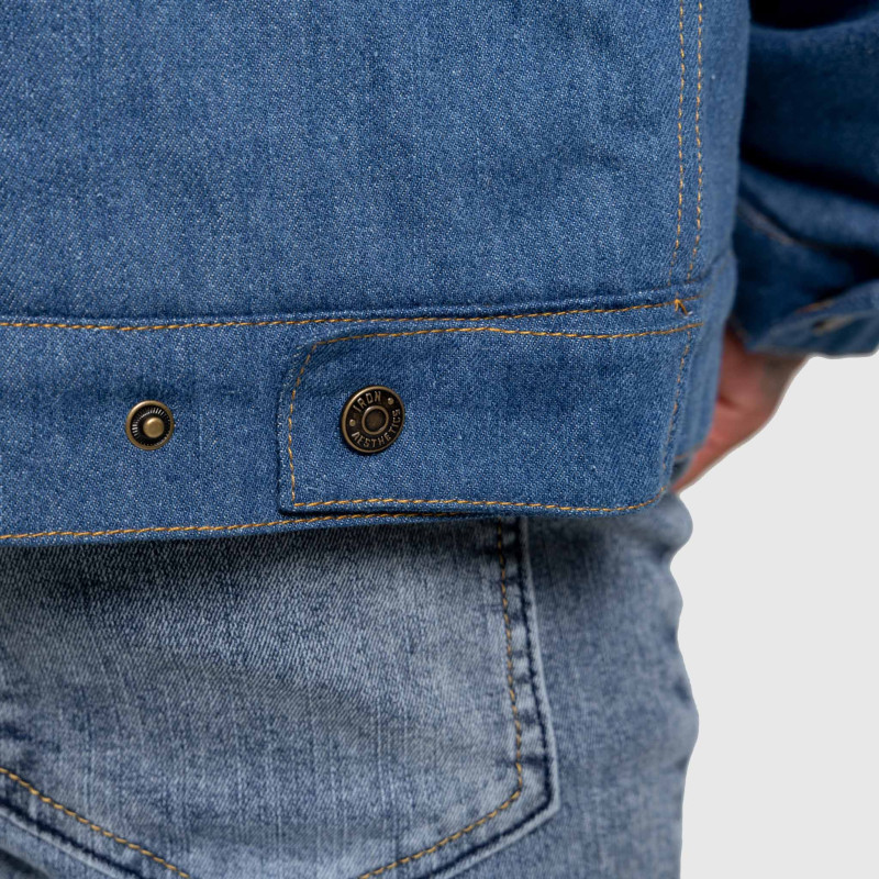 Férfi farmerkabát Iron Aesthetics Sherpa, kék · záber 10