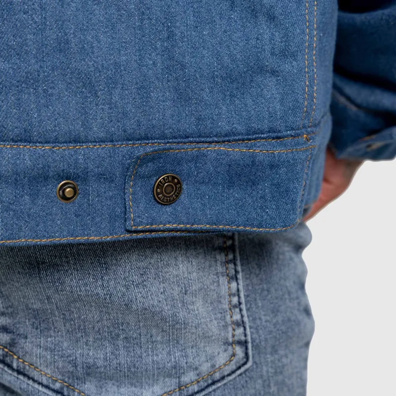 Férfi farmerkabát Iron Aesthetics Sherpa, kék-10
