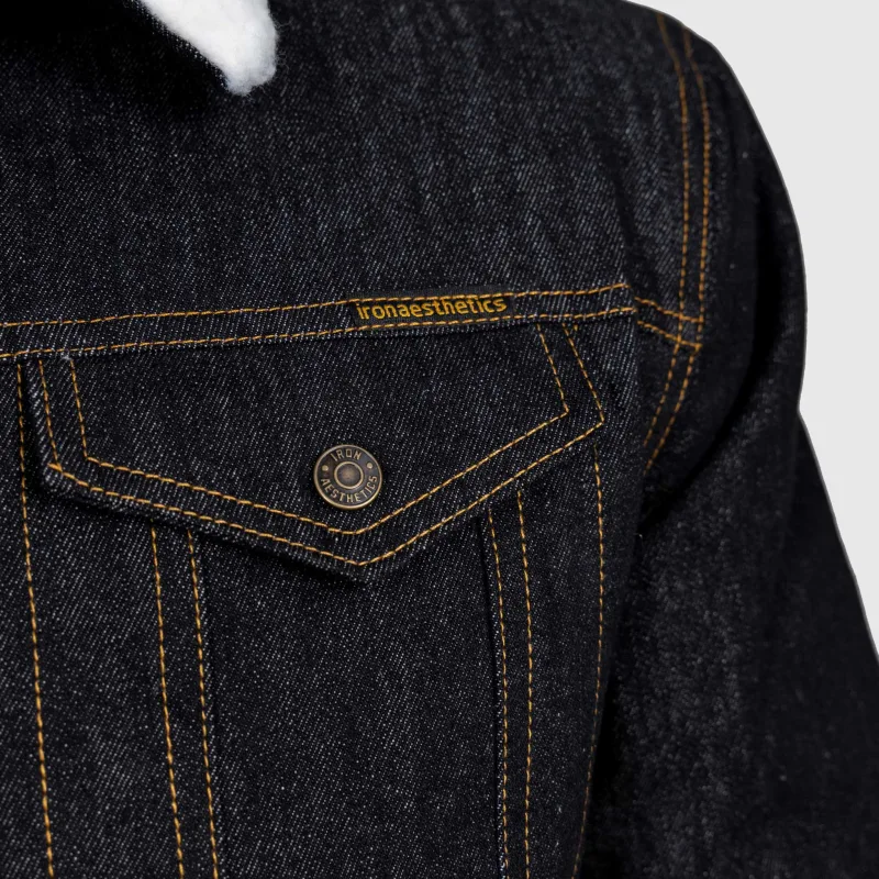 Férfi farmerkabát Iron Aesthetics Sherpa, fekete-9