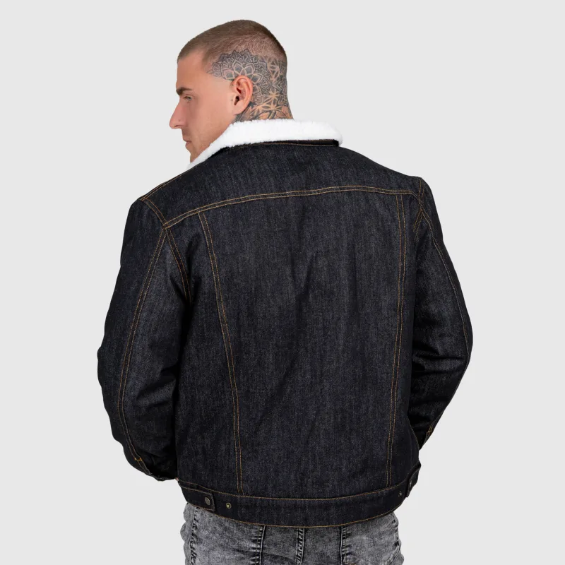 Férfi farmerkabát Iron Aesthetics Sherpa, fekete-13