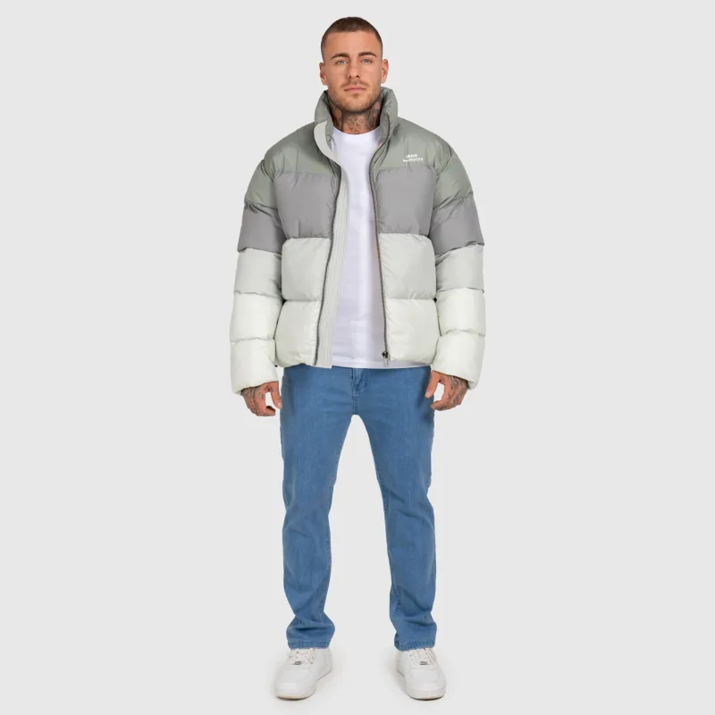 Férfi dzseki Iron Aesthetics Block Puffer, green-11