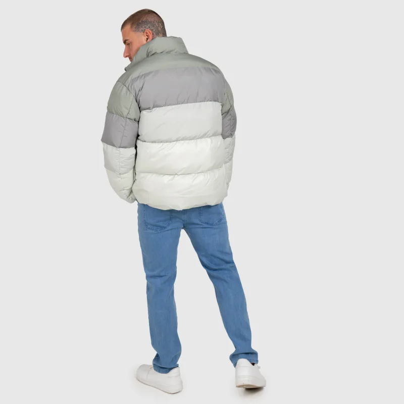 Férfi dzseki Iron Aesthetics Block Puffer, green-13