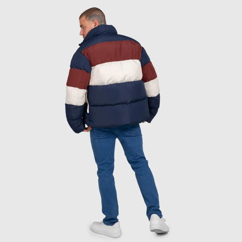 Férfi dzseki Iron Aesthetics Block Puffer, navy-13
