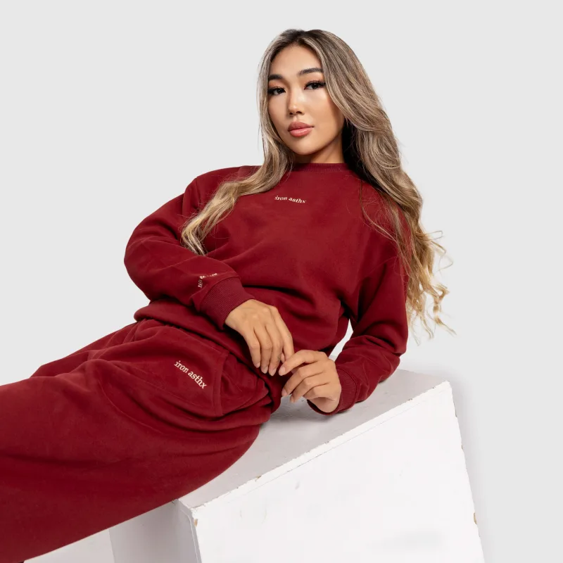 Női pulóver Iron Aesthetics Lift & Glow, brick red-8