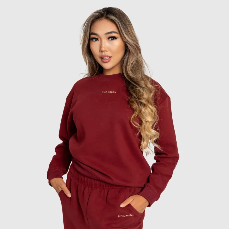 Női pulóver Iron Aesthetics Lift & Glow, brick red-4