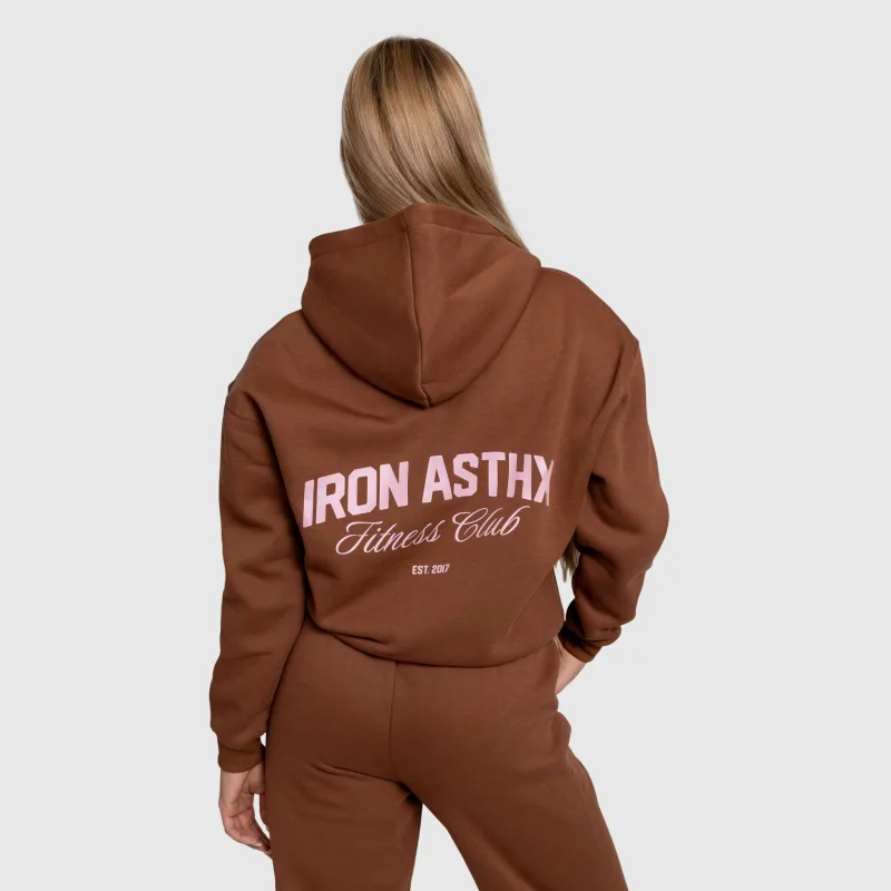 Női pulóver Iron Aesthetics Fitness Club, barna-7