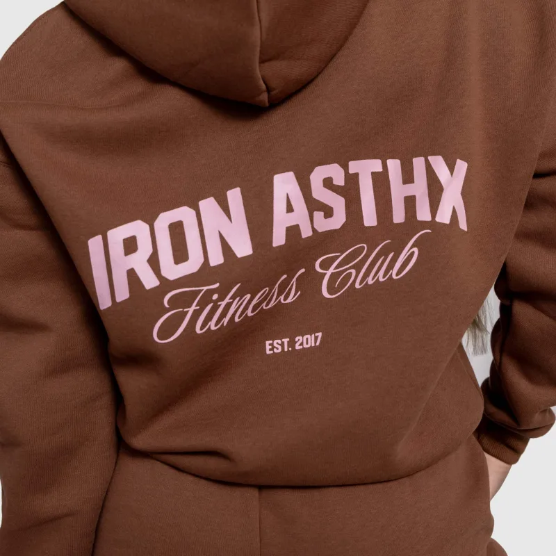 Női pulóver Iron Aesthetics Fitness Club, barna-6