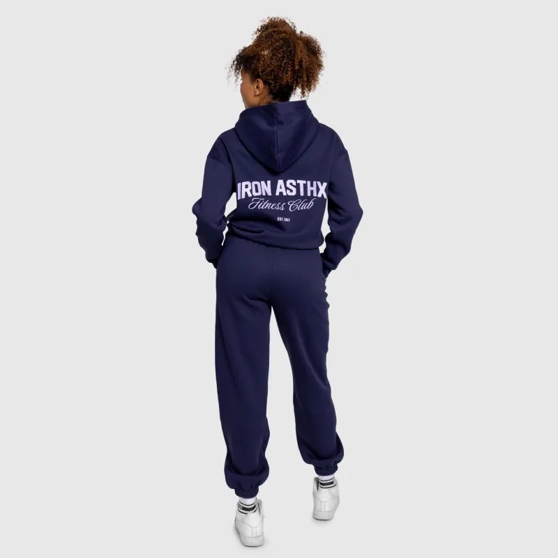 Női melegítőnadrág Iron Aesthetics Fitness Club, navy-10
