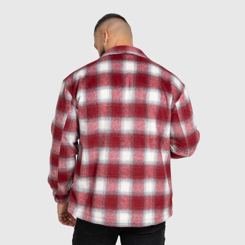 Férfi kockás ing Iron Aesthetics Timber, red/white-8