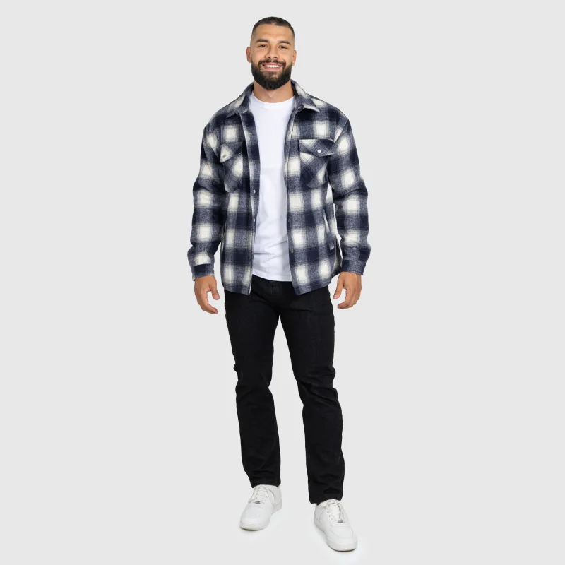 Férfi kockás ing Iron Aesthetics Timber, blue/white-14