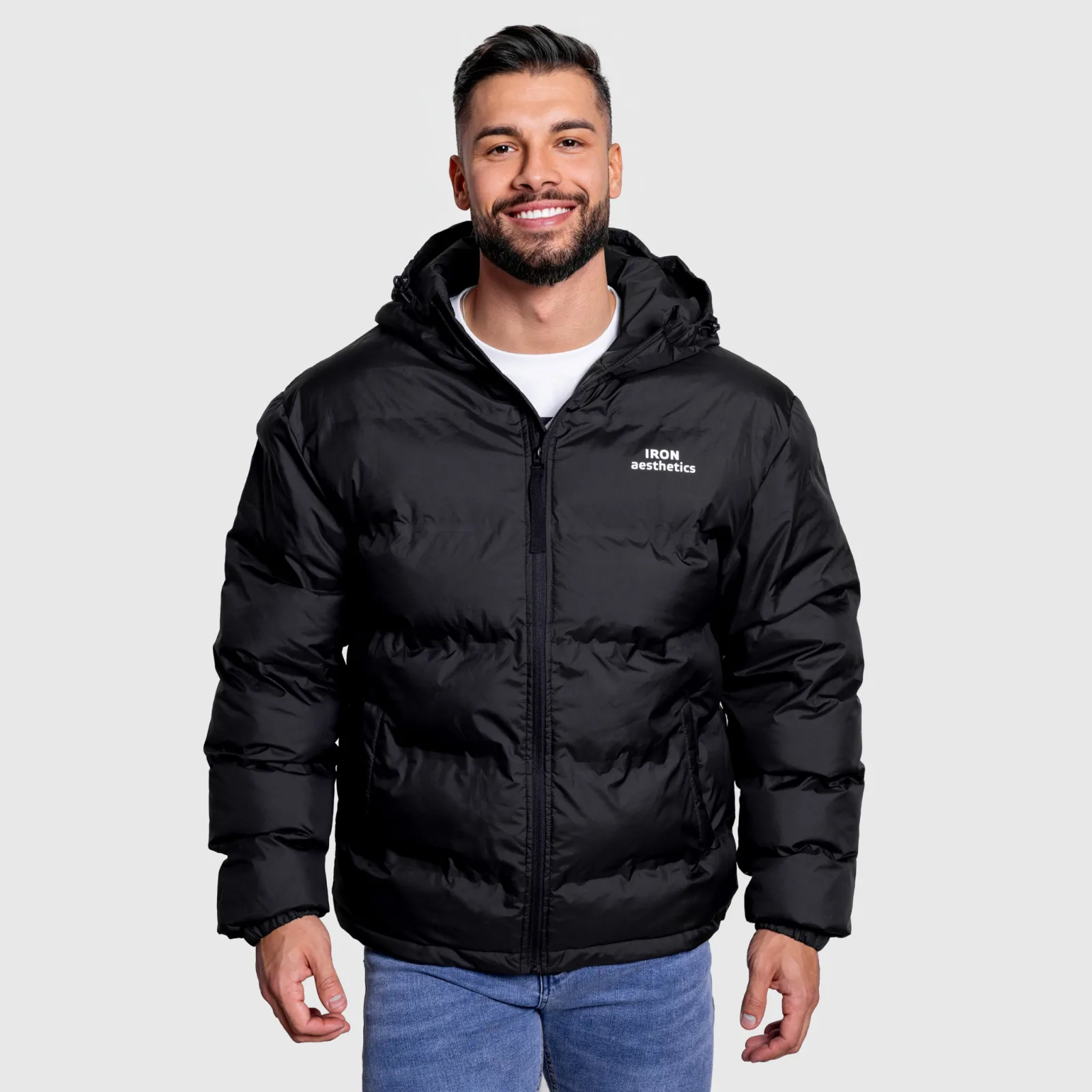 Férfi dzseki Iron Aesthetics Zenit Puffer, fekete-1