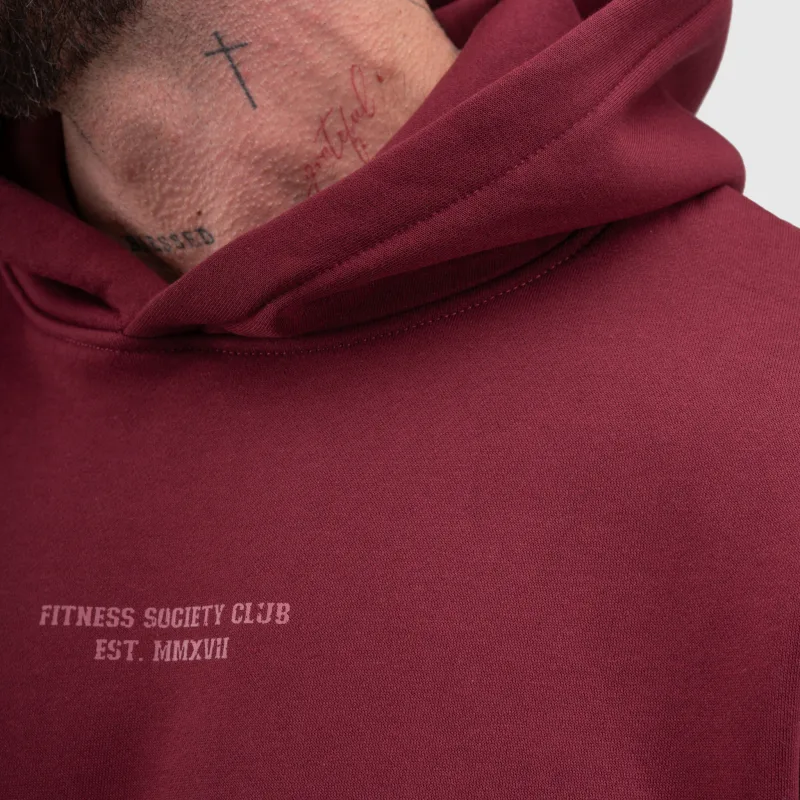 Férfi pulóver Iron Aesthetics X-Society, bordó-7