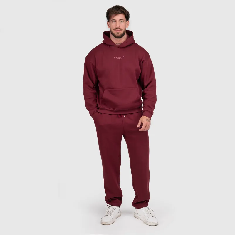 Férfi melegítőnadrág Iron Aesthetics X-Society, bordó-10