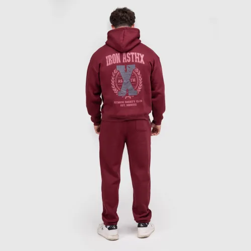 Férfi melegítőszett Iron Aesthetics X-Society, bordó