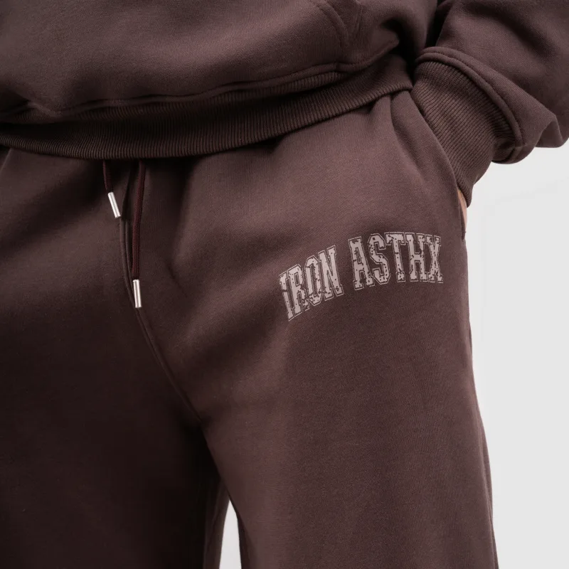 Férfi melegítőnadrág Iron Aesthetics X-Society, barna-4