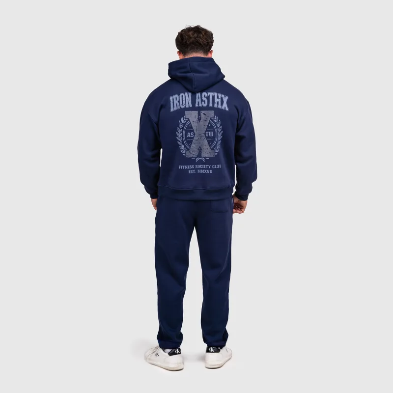 Férfi pulóver Iron Aesthetics X-Society, navy-11