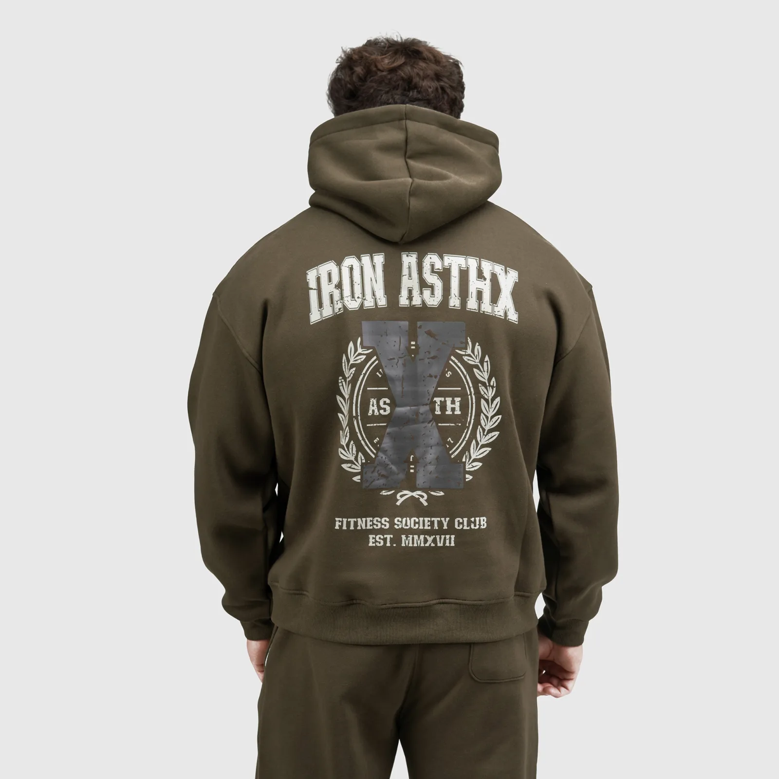 Férfi pulóver Iron Aesthetics X-Society, zöld-1