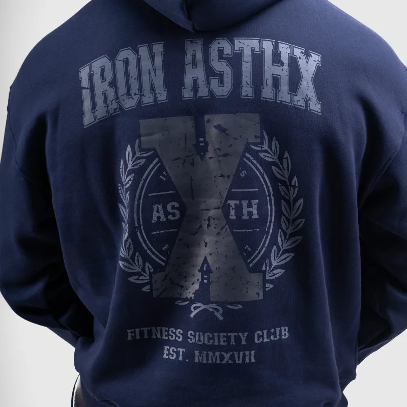 Férfi pulóver Iron Aesthetics X-Society, navy-7