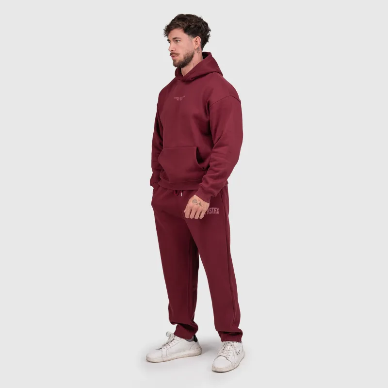 Férfi melegítőnadrág Iron Aesthetics X-Society, bordó-12