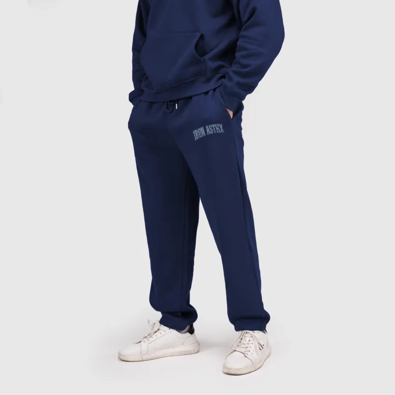 Férfi melegítőnadrág Iron Aesthetics X-Society, navy-2