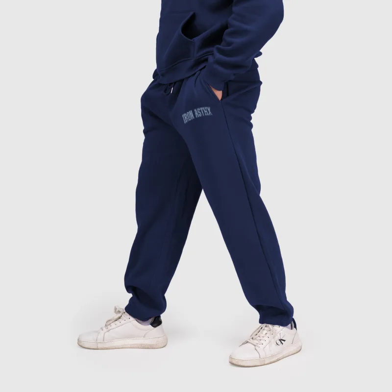 Férfi melegítőnadrág Iron Aesthetics X-Society, navy-3