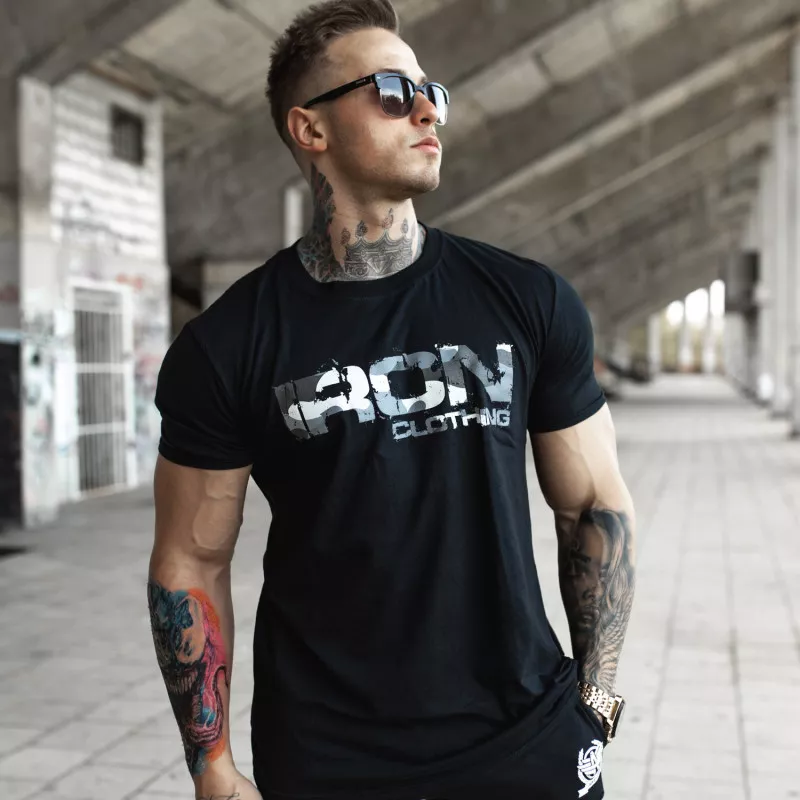 UltraSoft póló Iron Camo Style, fekete-3
