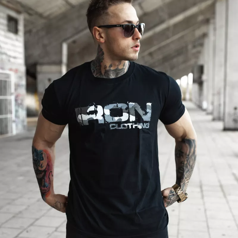 UltraSoft póló Iron Camo Style, fekete-5