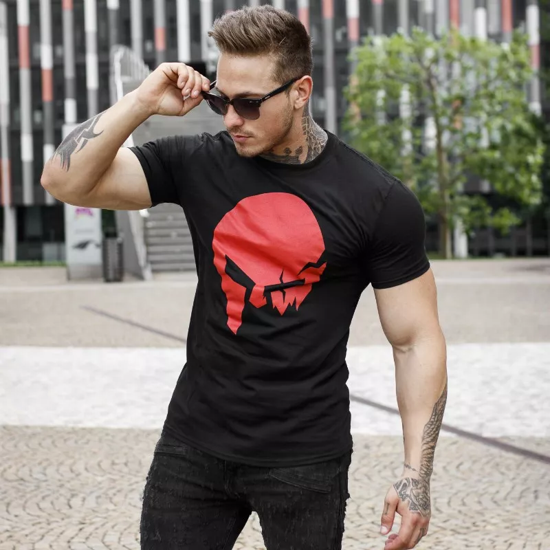 Ultrasoft póló Iron Aesthetics Skull, B&R-4