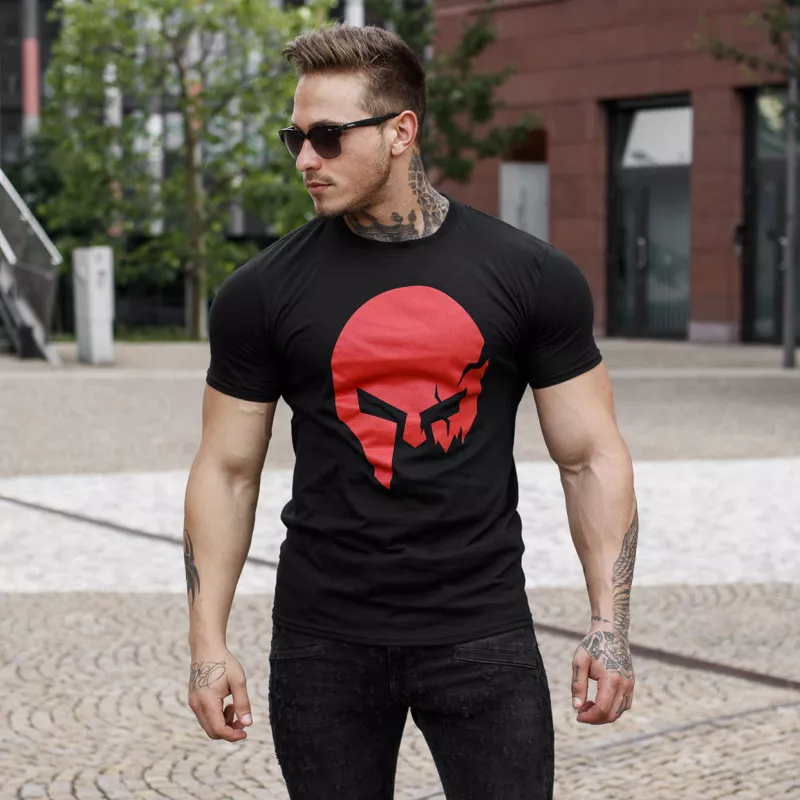 Ultrasoft póló Iron Aesthetics Skull, B&R-1