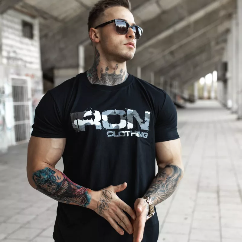 UltraSoft póló Iron Camo Style, fekete-6
