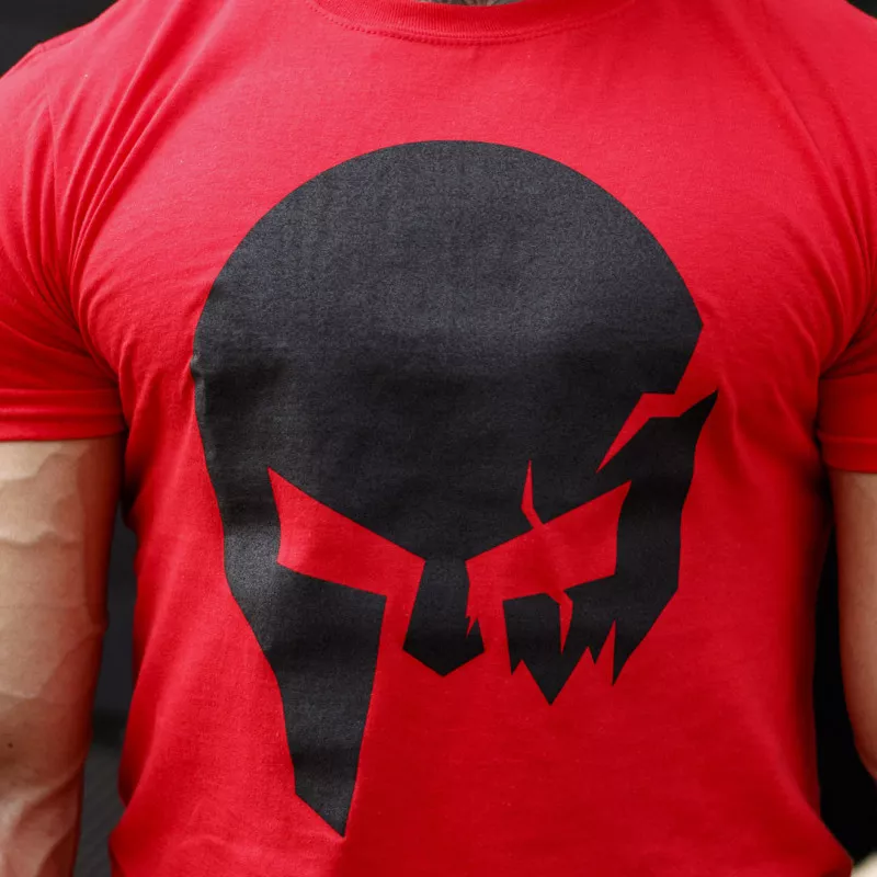 Ultrasoft póló Iron Aesthetics Skull, piros-5