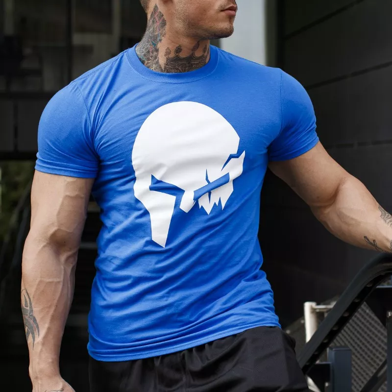 Ultrasoft póló Iron Aesthetics Skull, kék-2