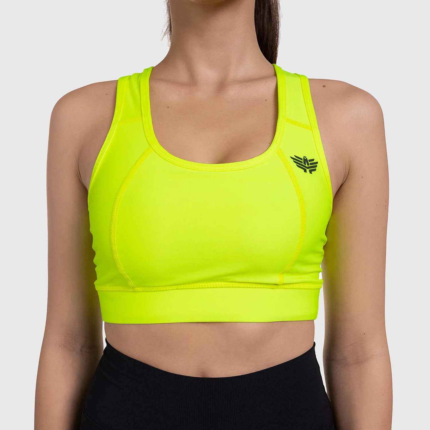 Női sportmelltartó - Iron Aesthetics, NEON YELLOW-1