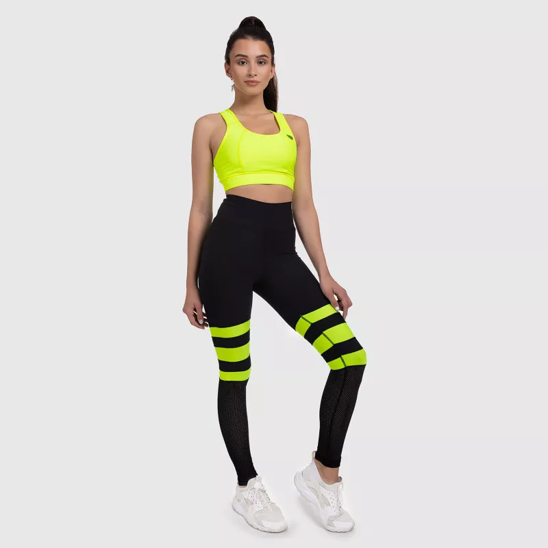 Női sportmelltartó - Iron Aesthetics, NEON YELLOW-3