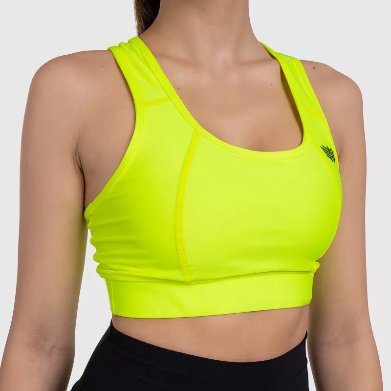 Női sportmelltartó - Iron Aesthetics, NEON YELLOW-7