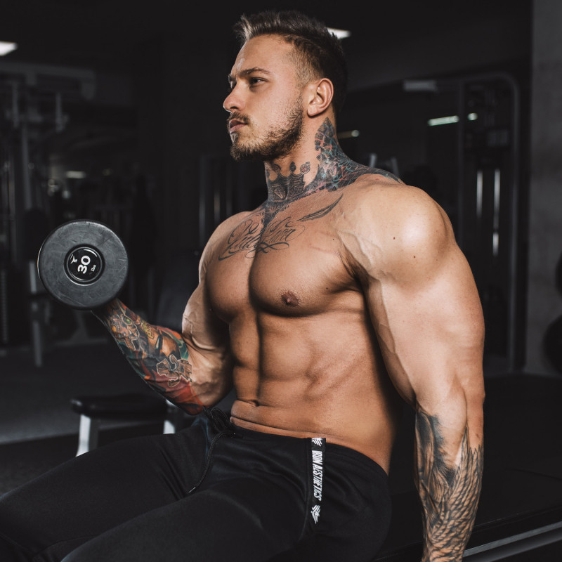 Jogger melegítő Iron Aesthetics Partial, fekete · záber 7