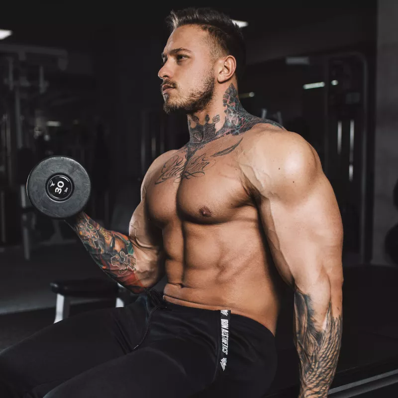 Jogger melegítő Iron Aesthetics Partial, fekete-7