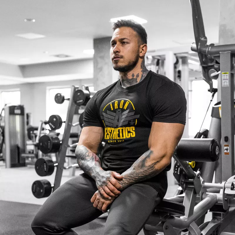Férfi fitness póló Iron Aesthetics Force, fekete-3